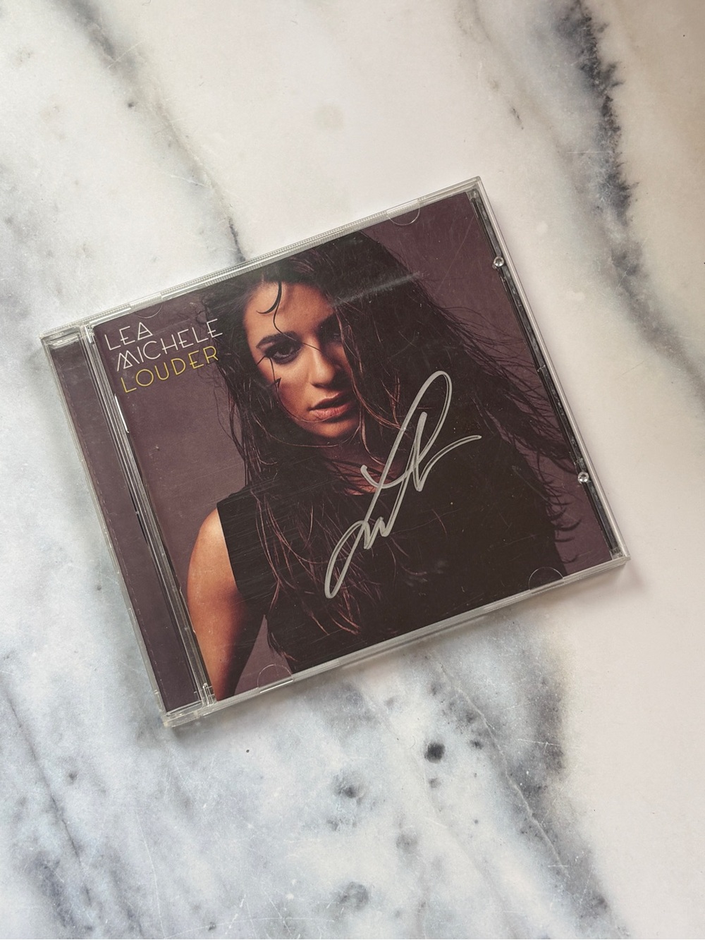 Lea Michele Signed Louder CD